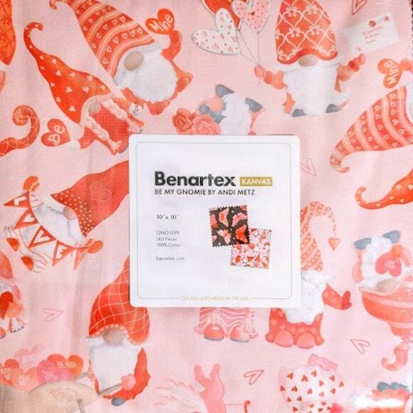 Be My Gnome Layer Cake Andi Metz Benartex Kanvas 10 inch Retired - Picture 2 of 6